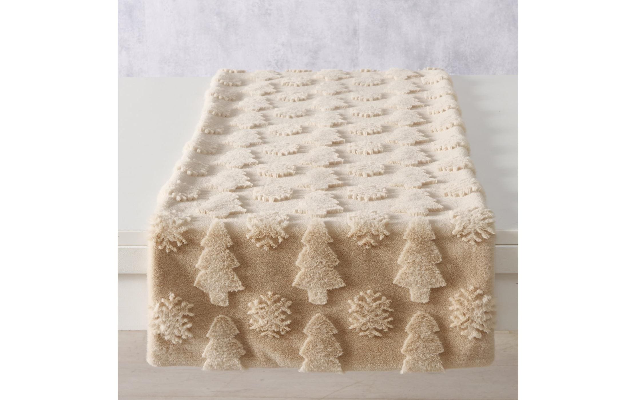 Boltze Tischläufer Naina Textil, 140 x 40 cm, Beige