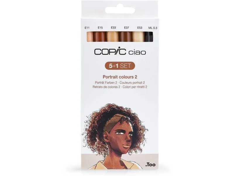 Copic Grafikmarker Ciao 5+1 Set Portrait colours 2 Copic Grafikmarker Ciao 5+1 Set Portrait colours 2