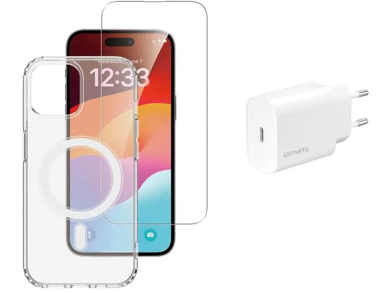 4smarts Back Cover 3in1 Premium Starter Set iPhone 15 Plus