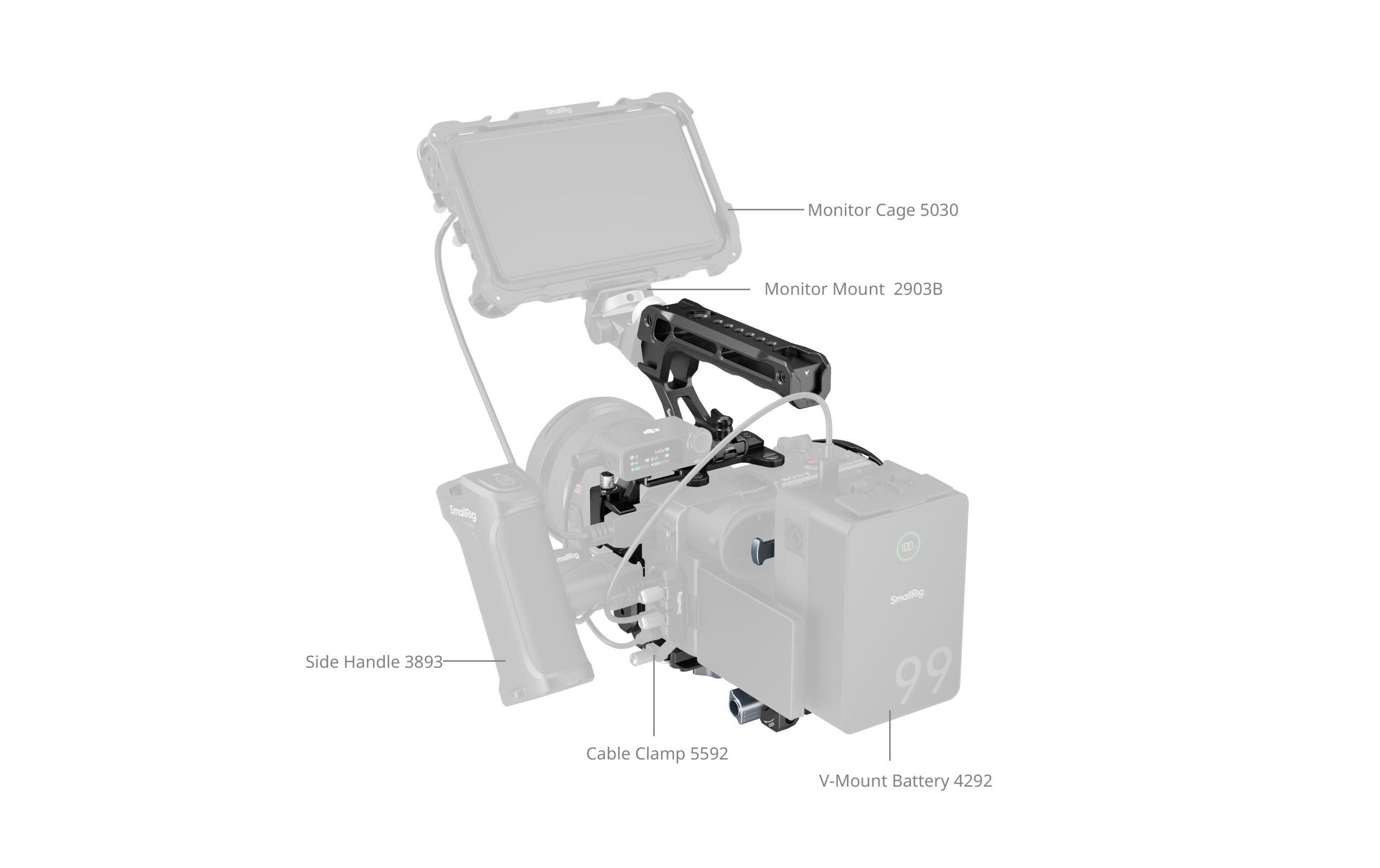 Smallrig Advanced Cage Kit mit Batterieplatte für Sony FX2 5590