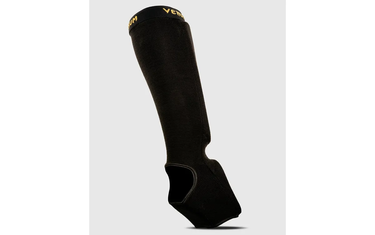 Venum Kontact Shin Guards Gold/Schwarz, M