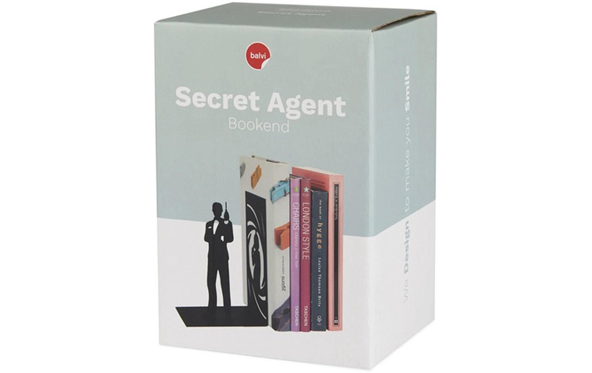 Trendform Buchstütze Secret Agent Schwarz