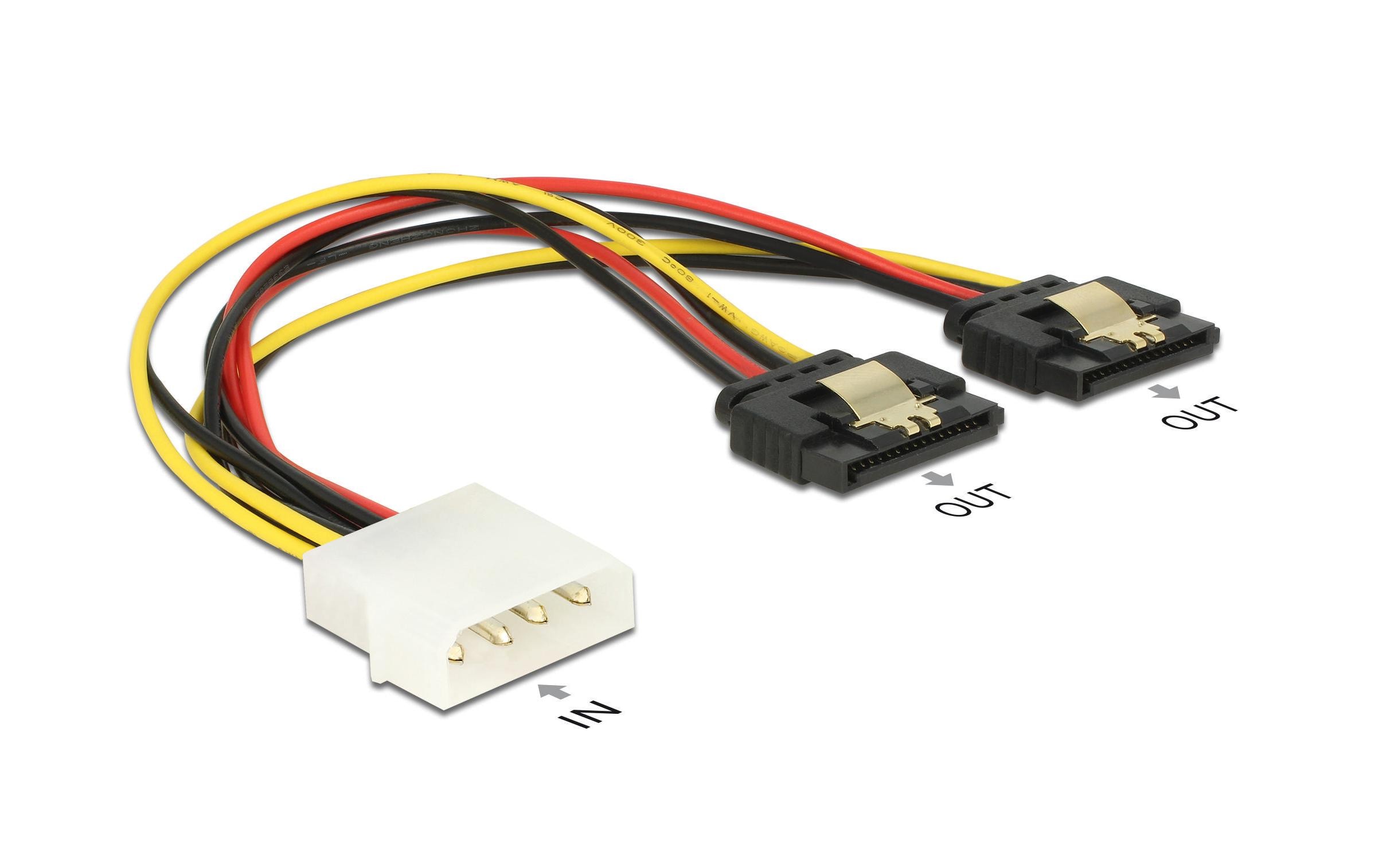 Delock Y-Stromkabel Molex - 2x SATA 20 cm