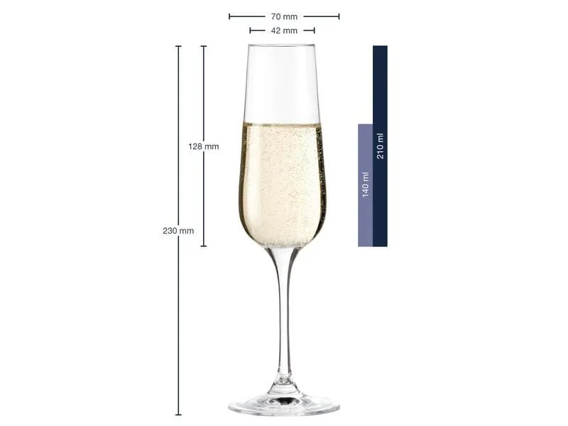 Leonardo Sektglas Tivoli 210 ml, 6 Stück, Transparent Leonardo Sektglas Tivoli 210 ml, 6 Stück, Transparent
