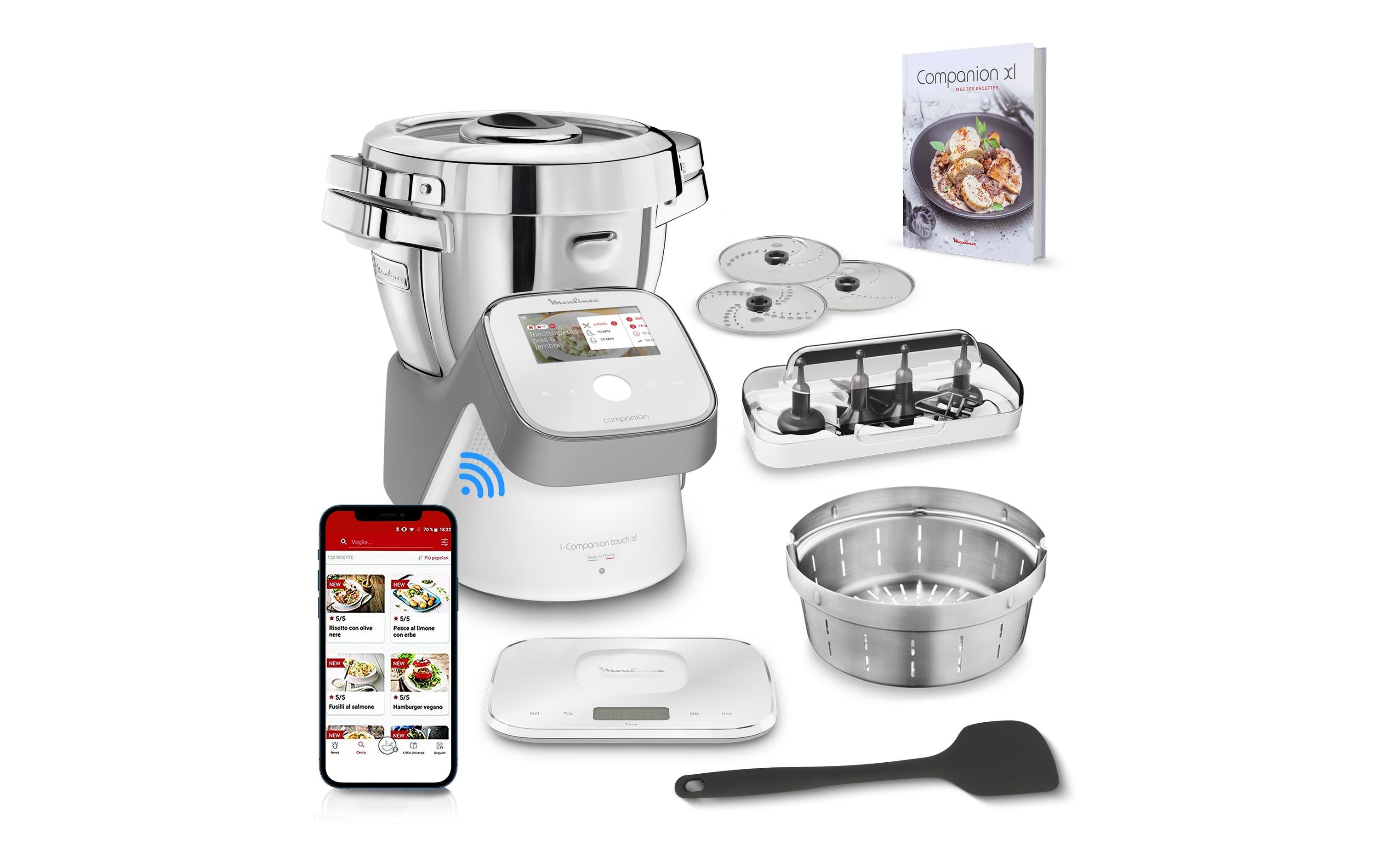 Moulinex Küchenmaschine i-Companion Touch XL Silber/Weiss Moulinex Küchenmaschine i-Companion Touch XL Silber/Weiss