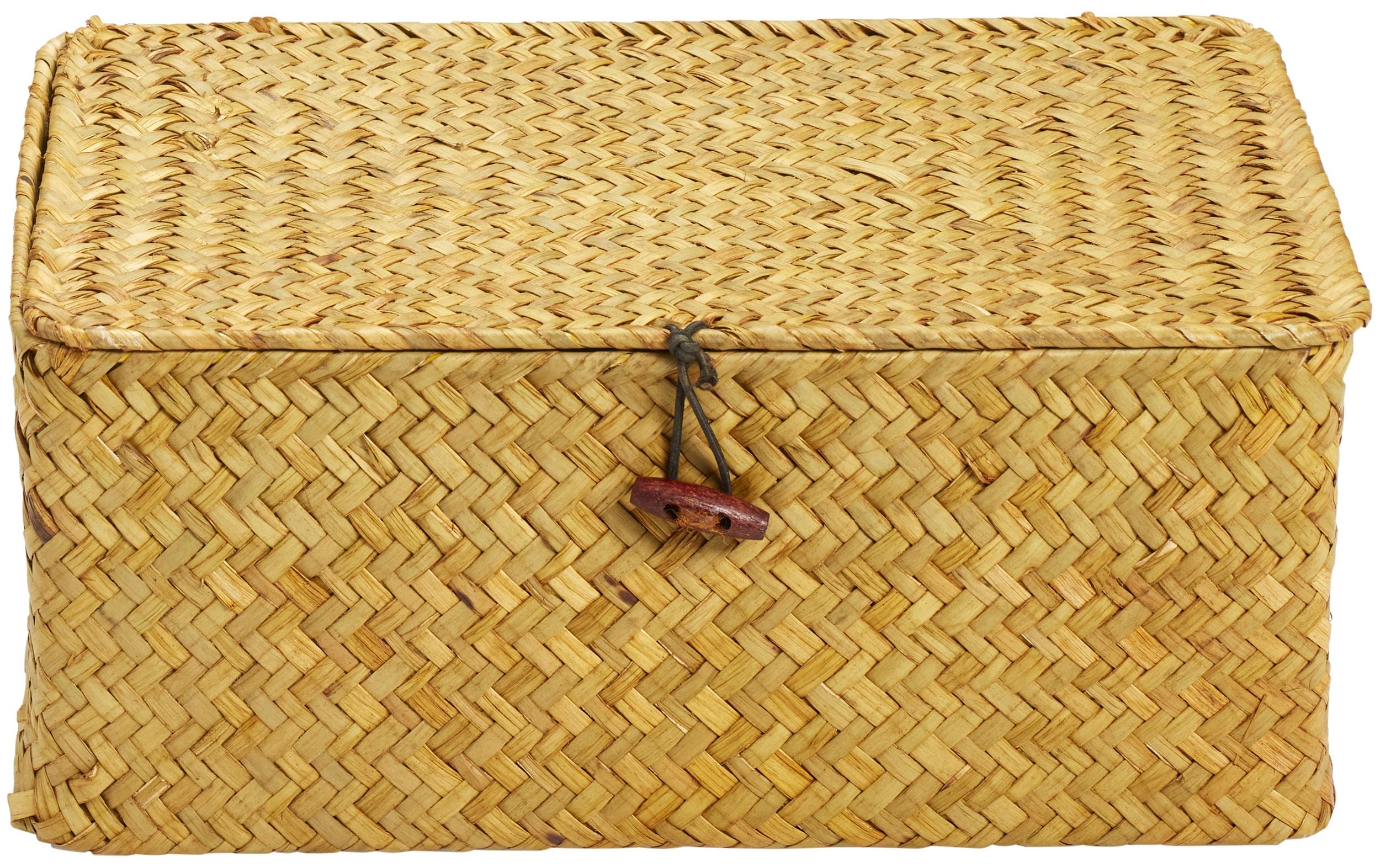 diaqua® Aufbewahrungsbox Straw 29 x 19 x 13 cm, Nature