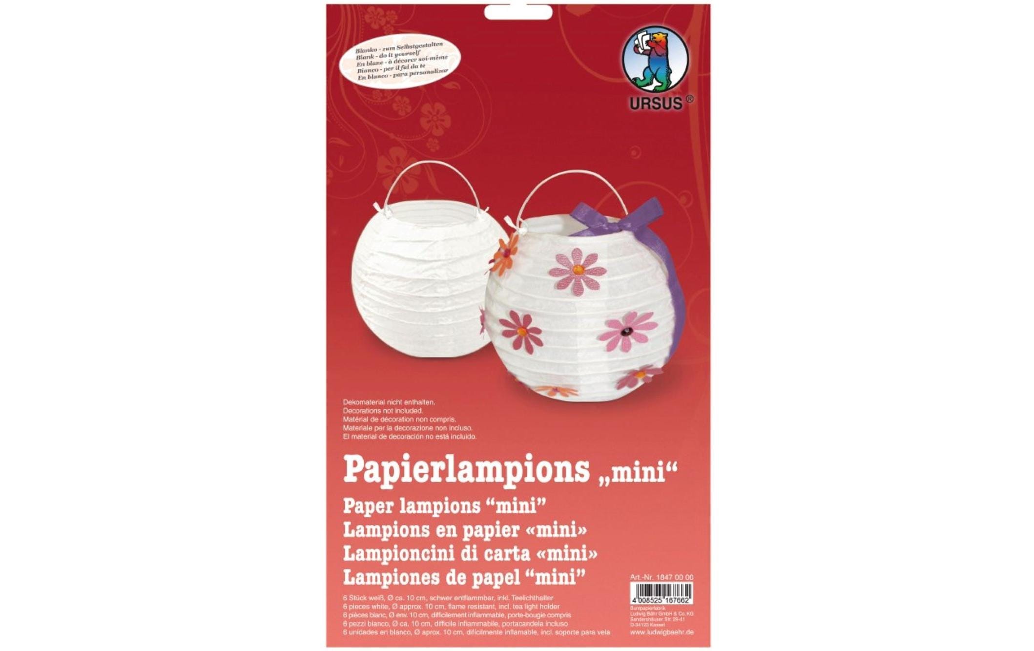 URSUS Lampion Ø 10 cm Weiss, 6 Stück URSUS Lampion Ø 10 cm Weiss, 6 Stück