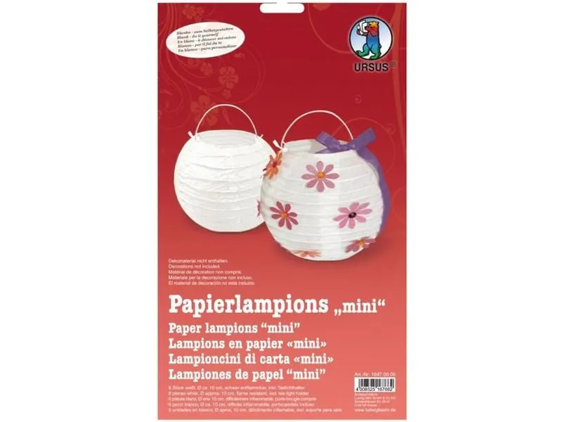 URSUS Lampion Ø 10 cm Weiss, 6 Stück URSUS Lampion Ø 10 cm Weiss, 6 Stück