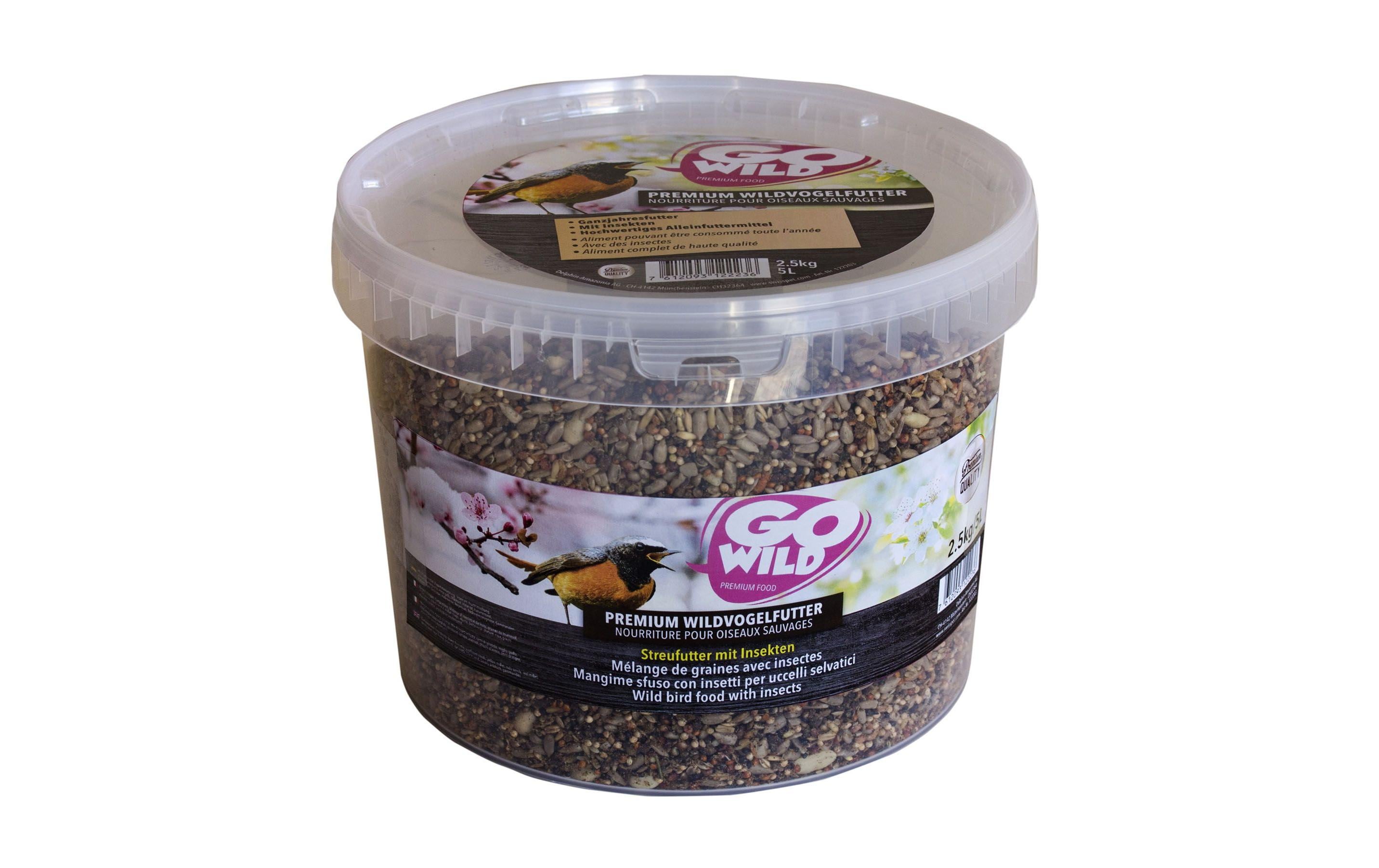 GoWild Vogelfutter Streufutter mit Insekten, 2.5 kg GoWild Vogelfutter Streufutter mit Insekten, 2.5 kg