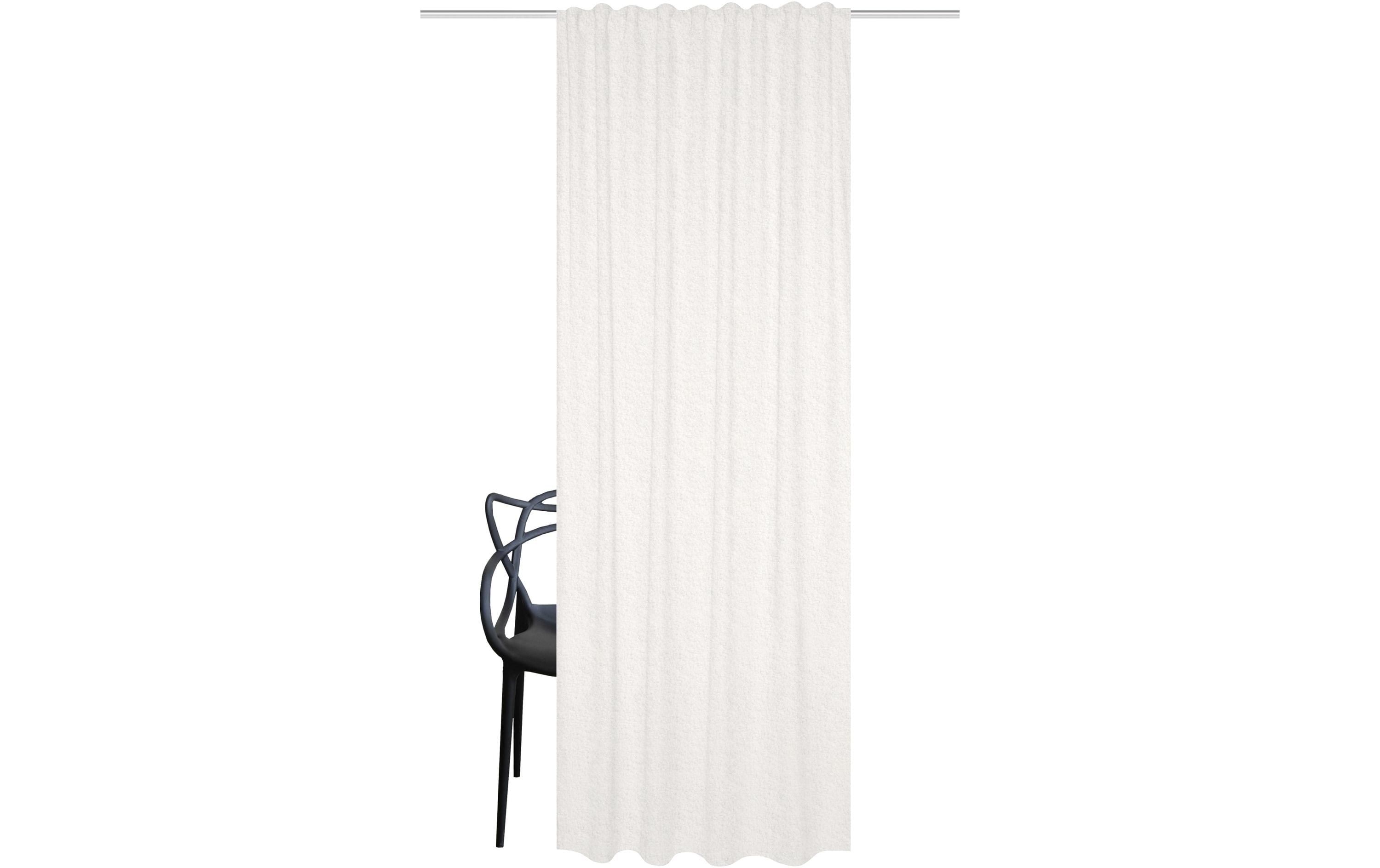 Stotz Decor AG Nachtvorhang mit Faltenband Flocki 135 cm x 245 cm, Weiss