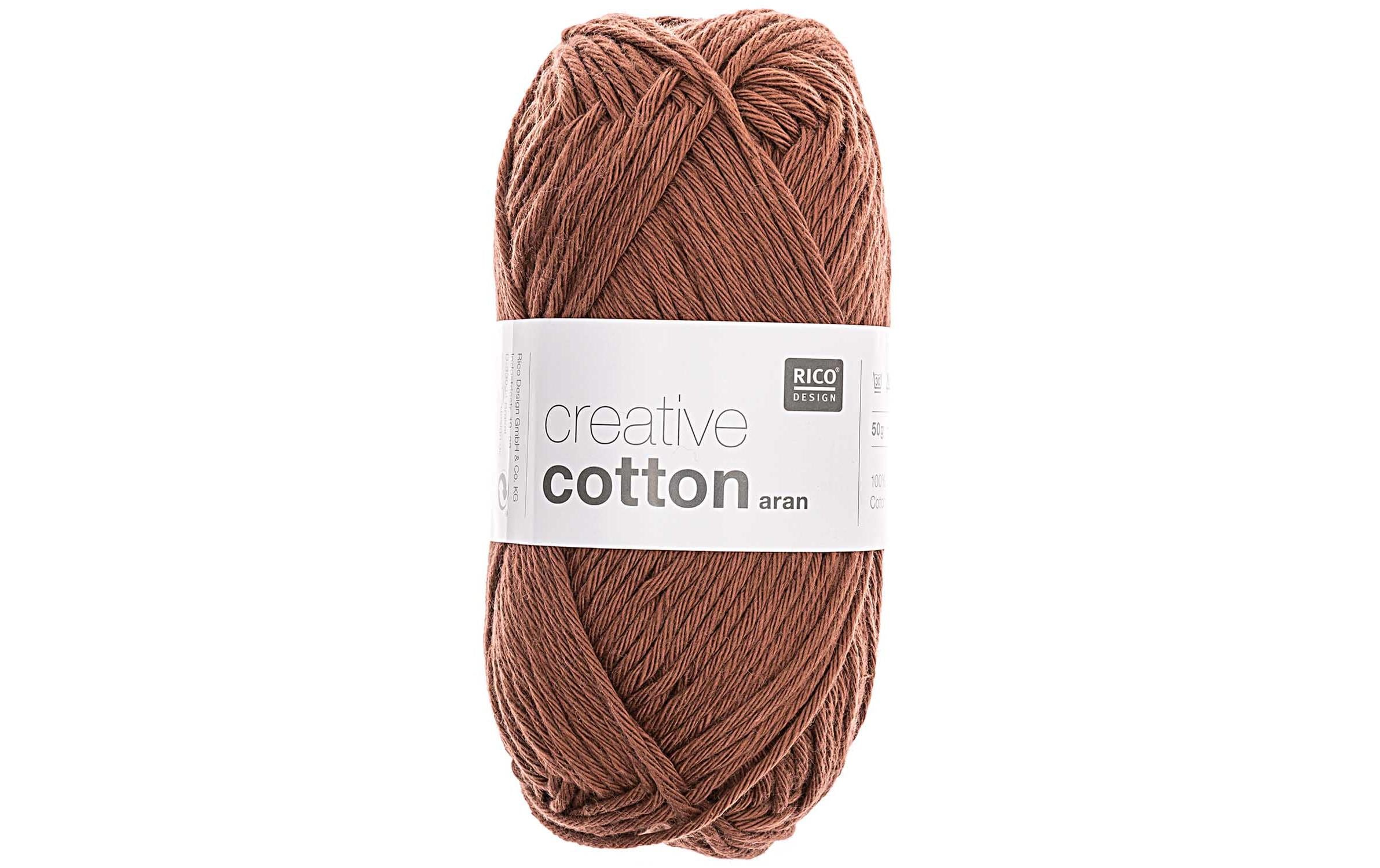 Rico Design Wolle Creative Cotton Aran 50 g Braun