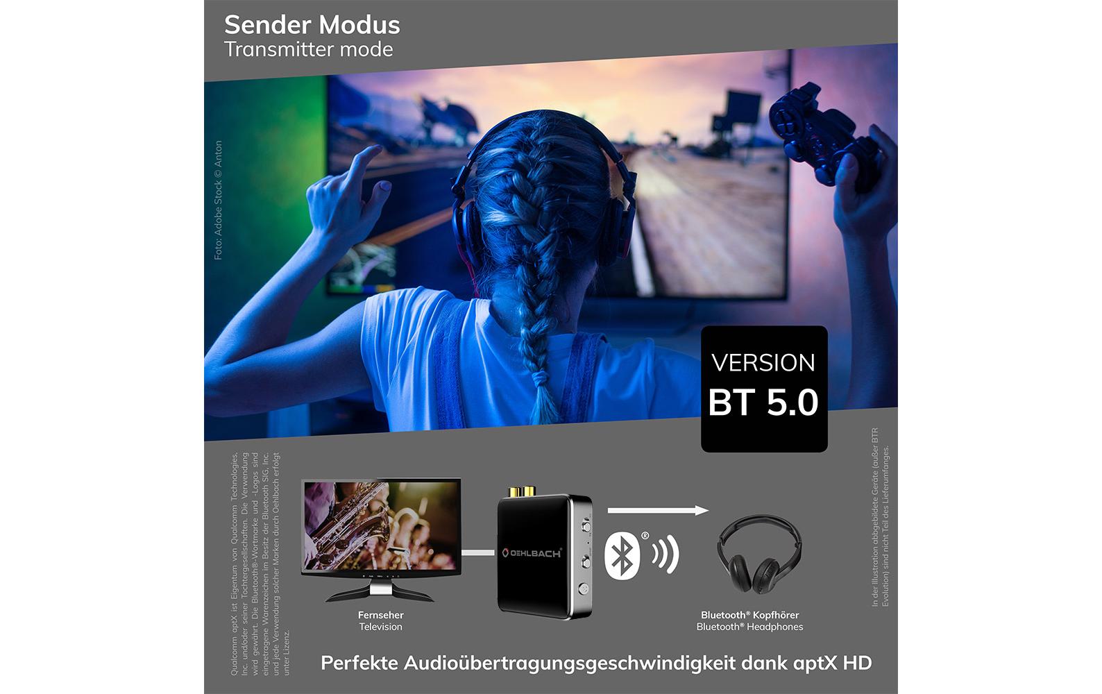 Oehlbach Bluetooth Adapter BTR Evolution 5.0 Schwarz