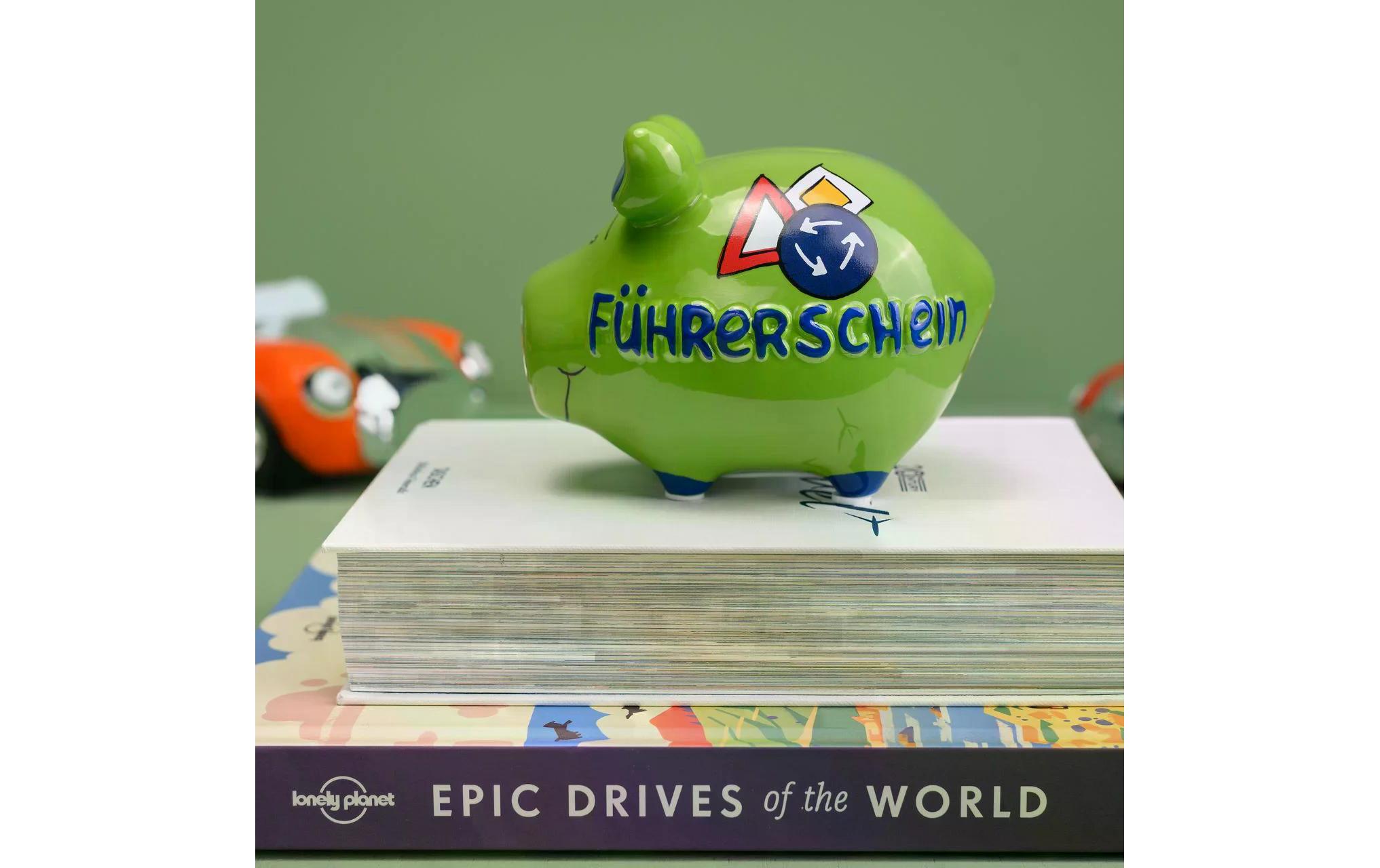 G. Wurm Spardose Führerschwein Gelb