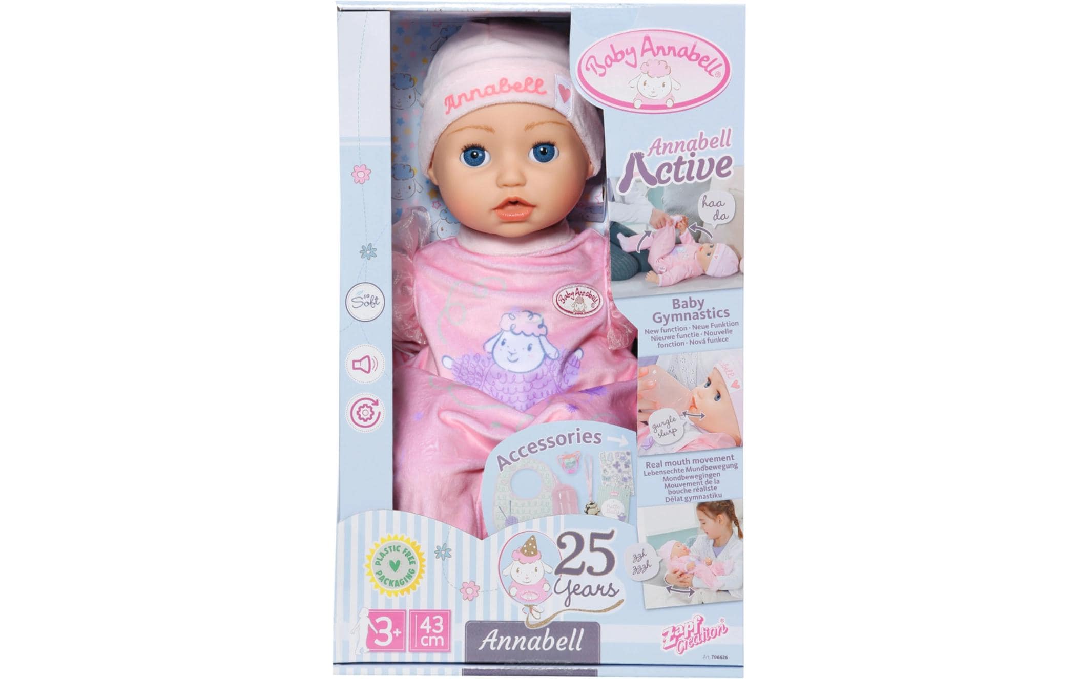 Baby Born Babypuppe Annabell Interaktiv, 43 cm