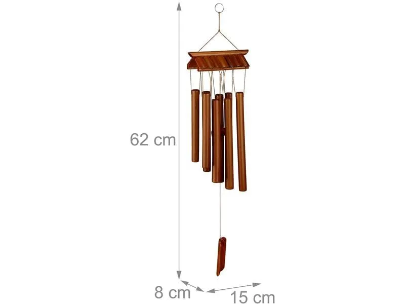 relaxdays Windspiel Tempel 62 cm relaxdays Windspiel Tempel 62 cm