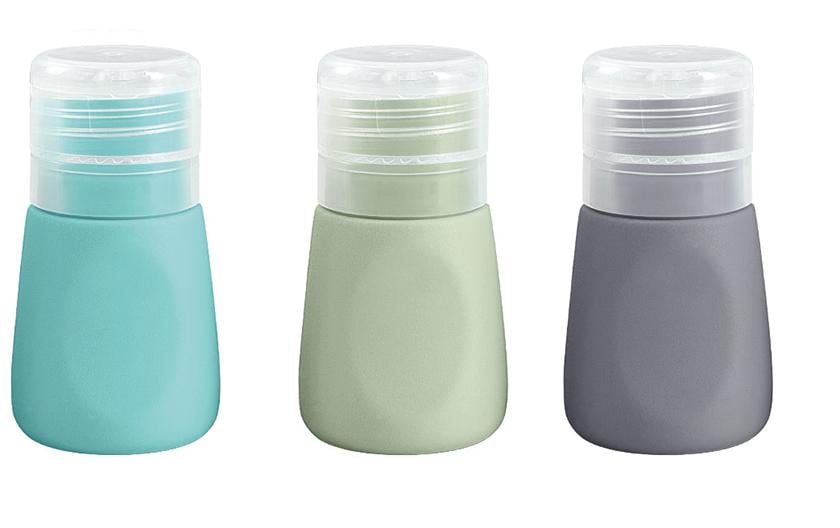 diaqua® Kosmetikflaschen 3er Set, Türkis/Hellgrün/Grau diaqua® Kosmetikflaschen 3er Set, Türkis/Hellgrün/Grau