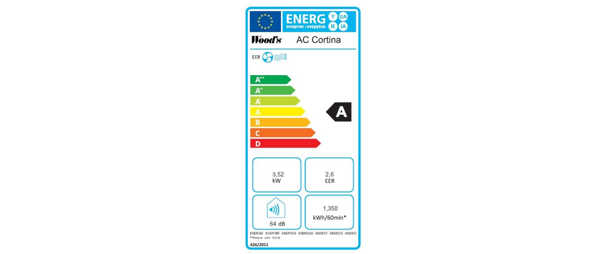 Wood's Klimagerät AC Cortina 12K SMART HOME (105 m³) Wood's Klimagerät AC Cortina 12K SMART HOME (105 m³)