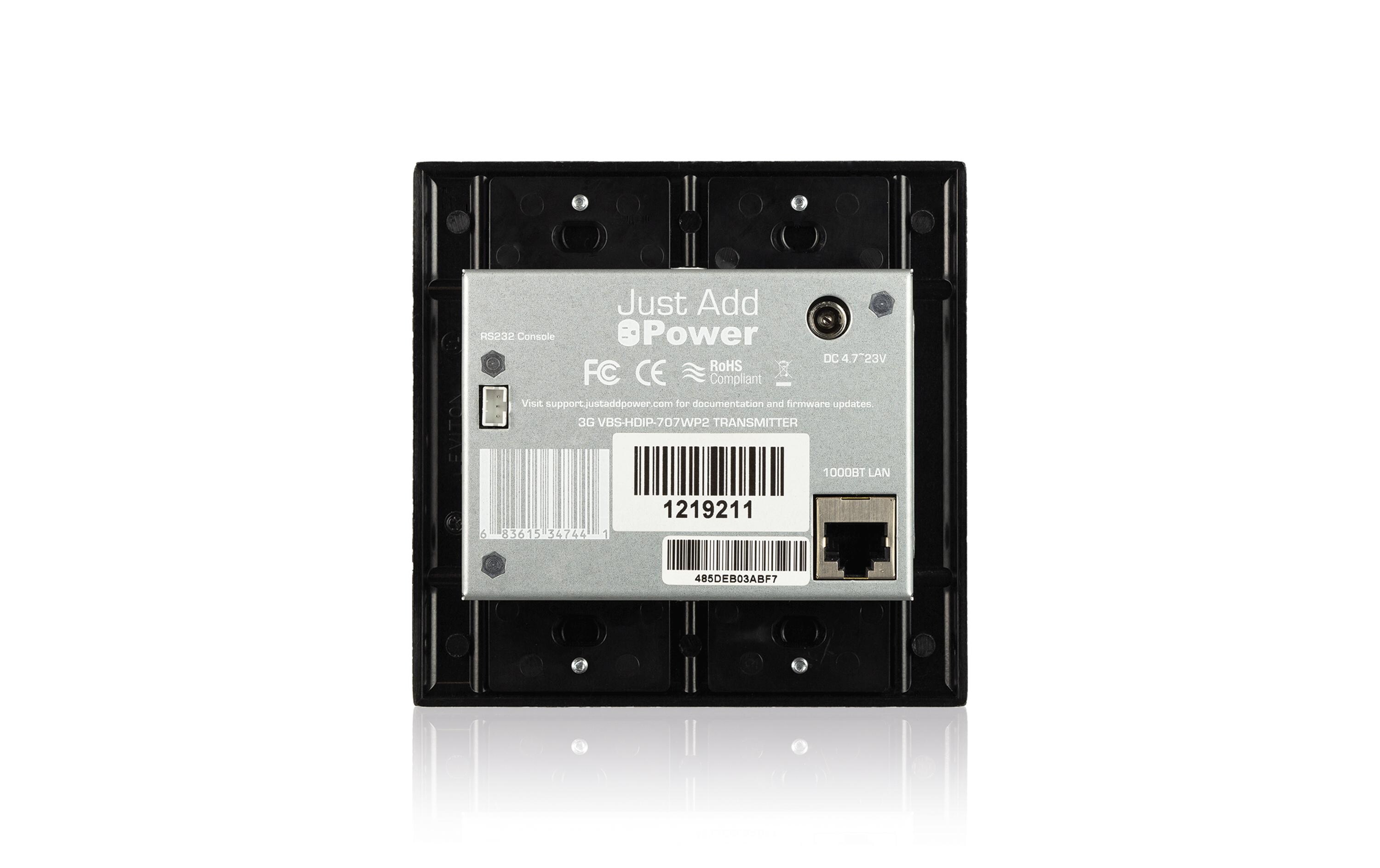 JUSTADDPOWER IP Transmitter VBS-HDIP-707WP2-B HDMI, PoE, Schwarz JUSTADDPOWER IP Transmitter VBS-HDIP-707WP2-B HDMI, PoE, Schwarz