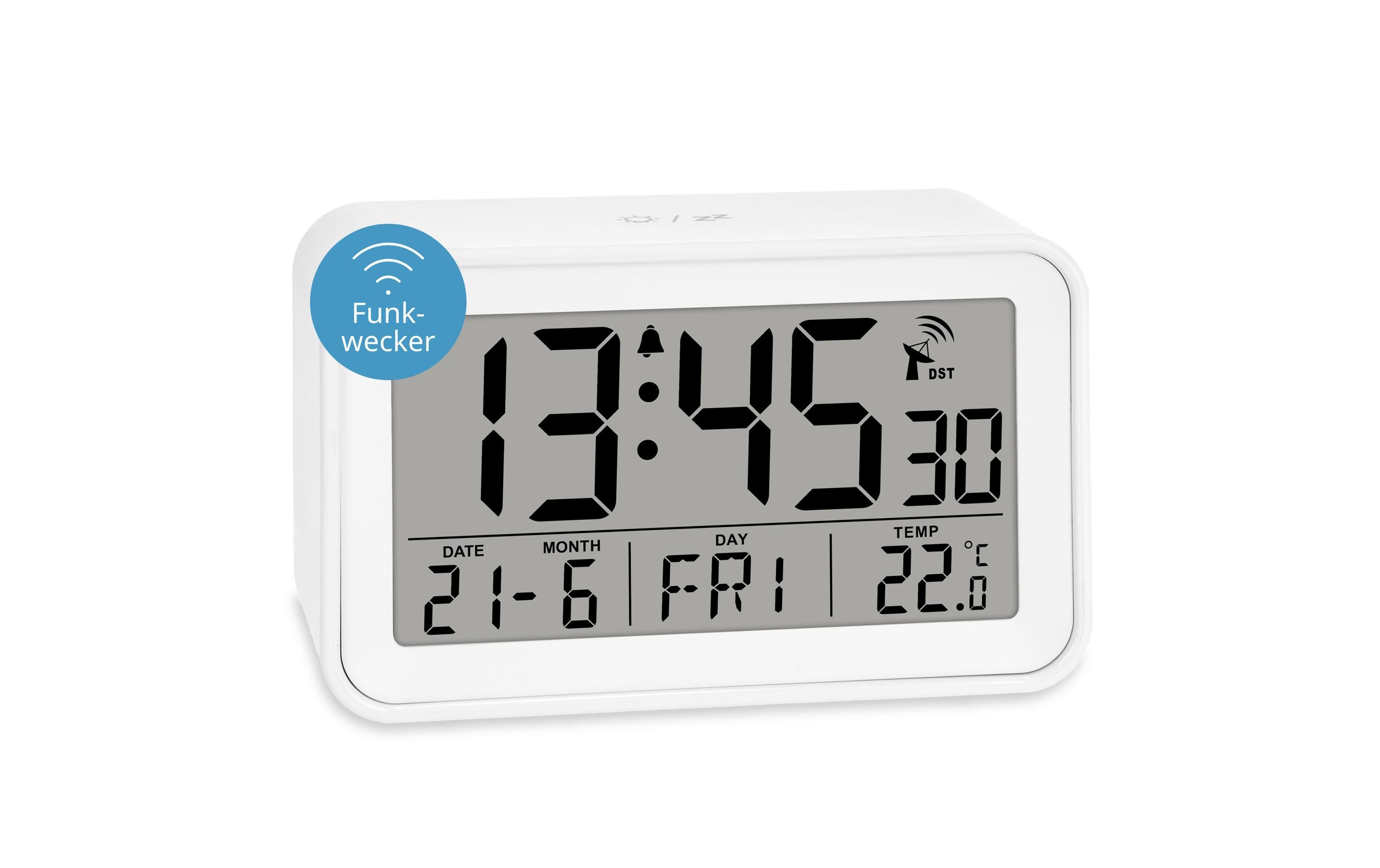 ADE Funkwecker digital Weiss