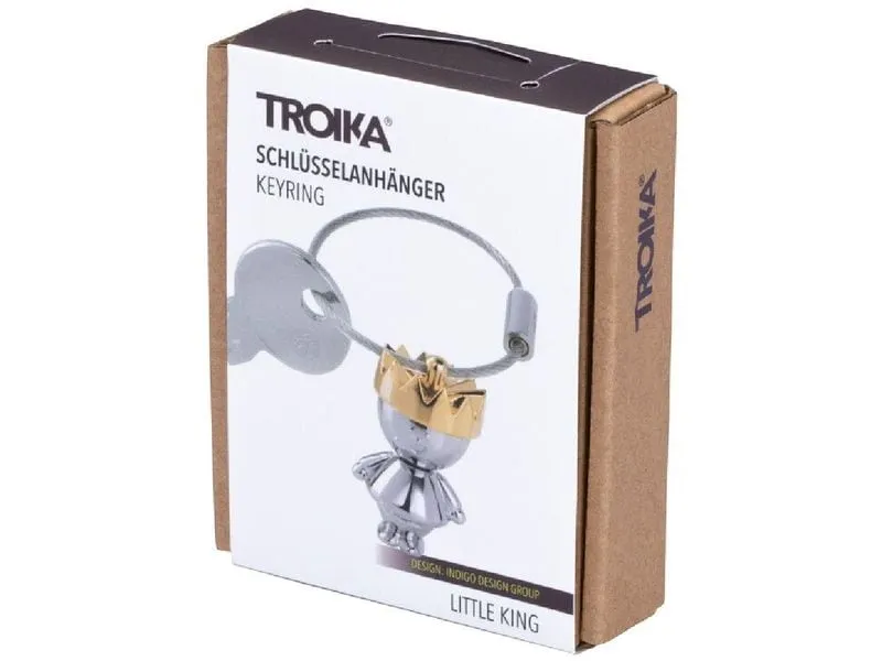 Troika Schlüsselanhänger Little King Silber / Gold