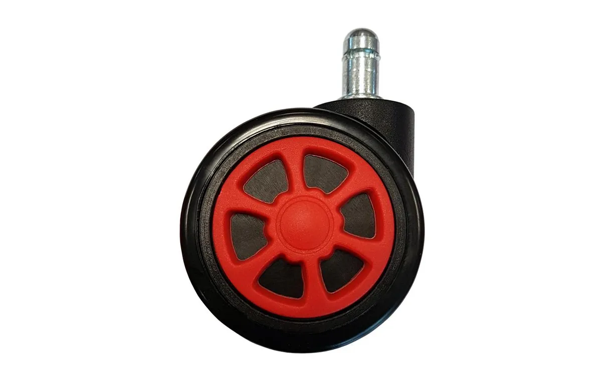 LC-Power Ersatzrollen Gaming Stuhlrollen 5er Set Rot