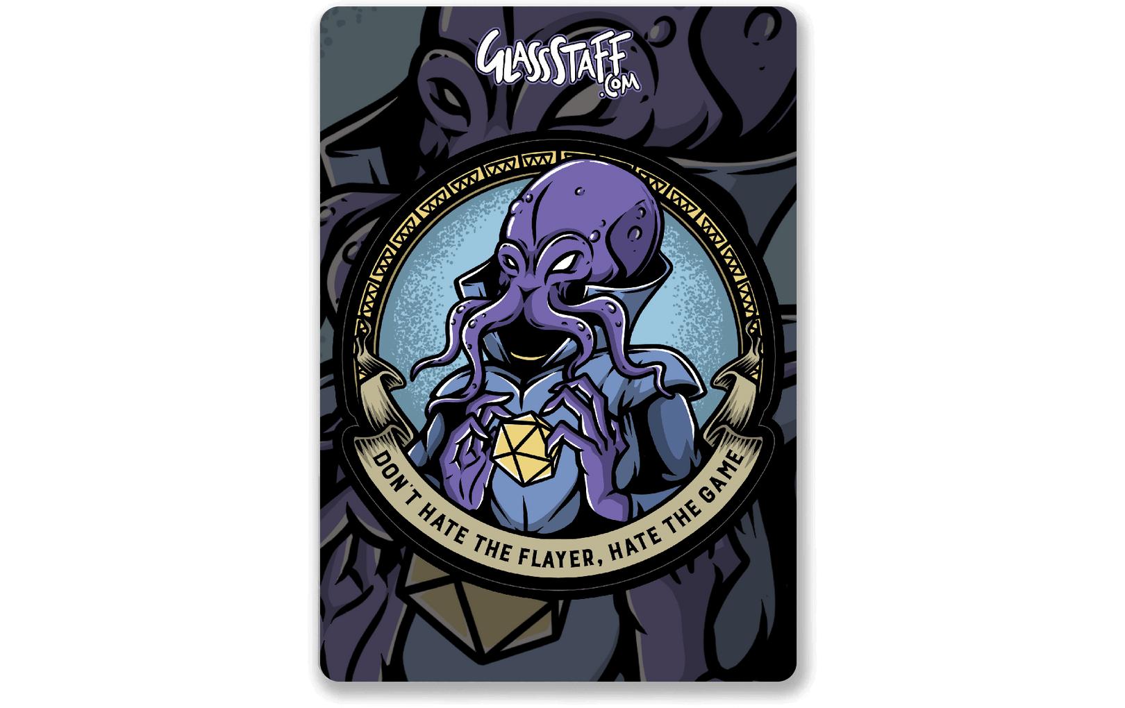 Glass Staff Don't Hate the Flayer Sticker Blau