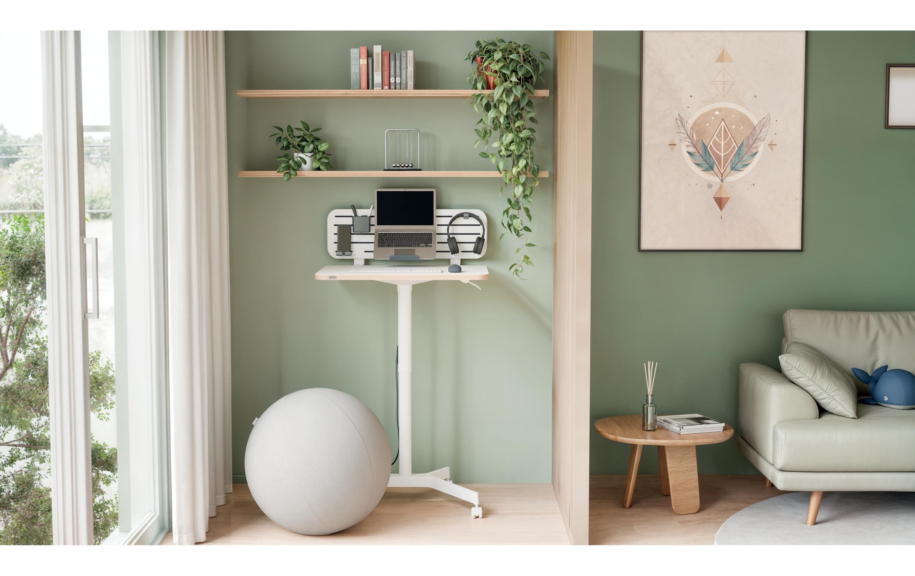 Leitz Ergo, höhenverstallbarer Sitz-/Steh-Schreibtisch Weiss