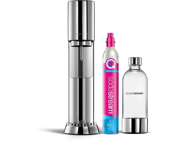 Sodastream Wassersprudler Enso mit Quickconnect und Flasche Silber