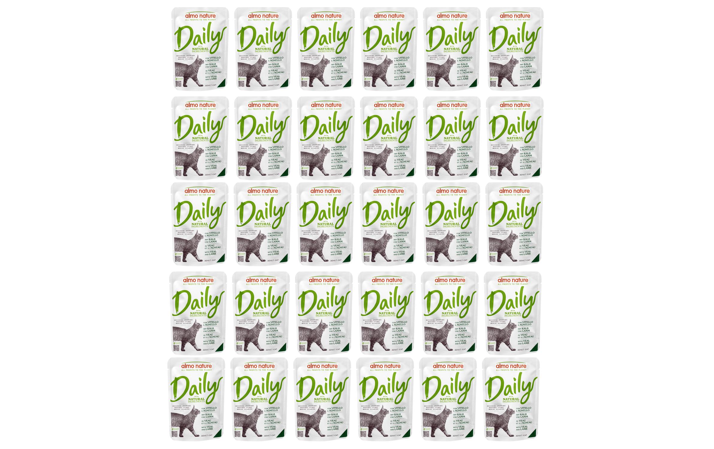 Almo Nature Nassfutter Daily mit Kalb und Lamm 30 x 70g