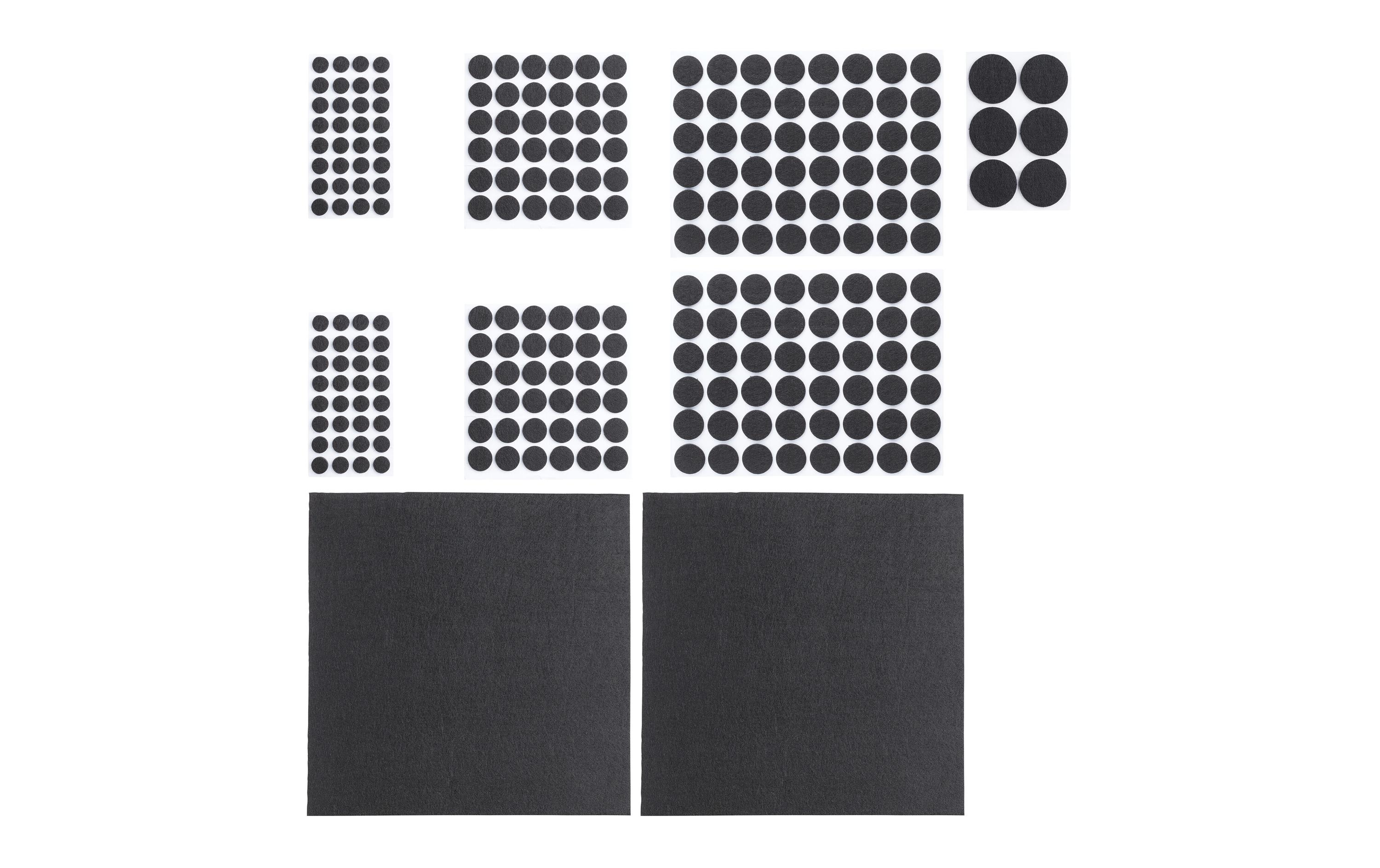 relaxdays Filzgleiter Filzgleiter Set selbstklebend Schwarz 240er Pack