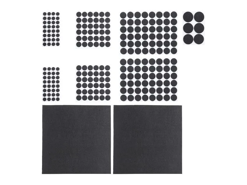 relaxdays Filzgleiter Filzgleiter Set selbstklebend Schwarz 240er Pack