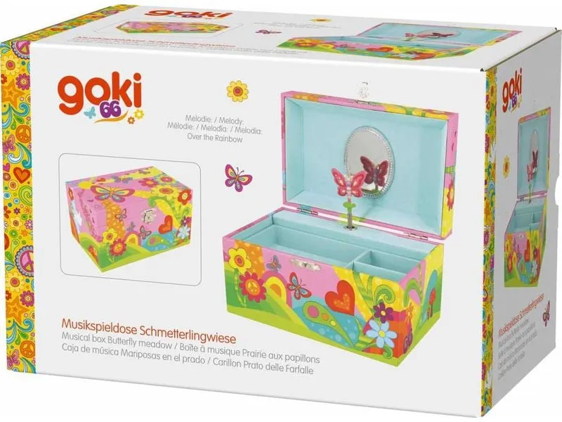 Goki Musikspieldose Schmetterlingswiese Melodie: Over the Rainbow