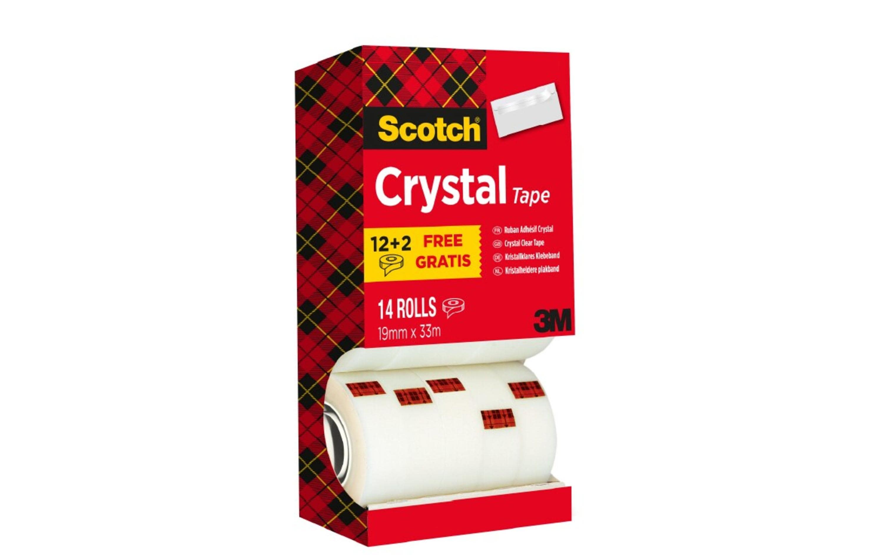 Scotch Klebeband Crystal 1.9 cm x 33 m 14 Rollen