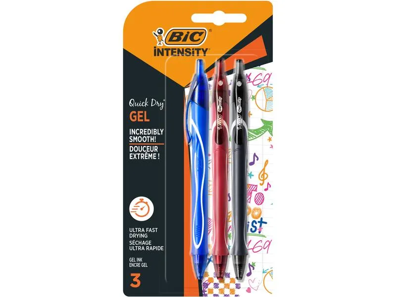 BIC Gelschreiber Gel-ocity Quick Dry Set von 3 Stück BIC Gelschreiber Gel-ocity Quick Dry Set von 3 Stück