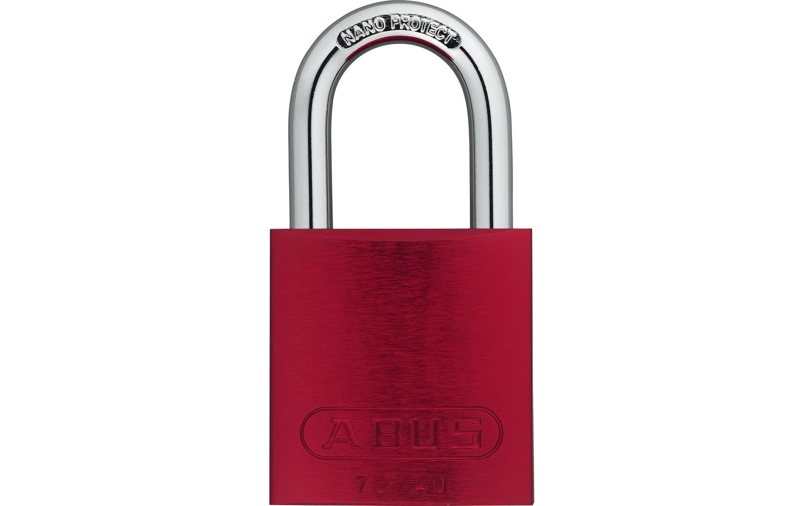 Abus Vorhängeschloss 72/40 Rot Aluminium Abus Vorhängeschloss 72/40 Rot Aluminium