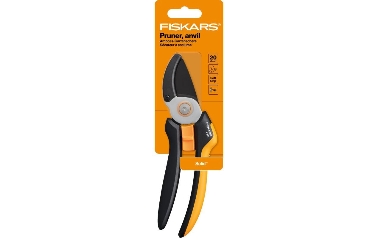 Fiskars Gartenschere Solid Amboss L P361, 20.9 x 6 x 2 cm
