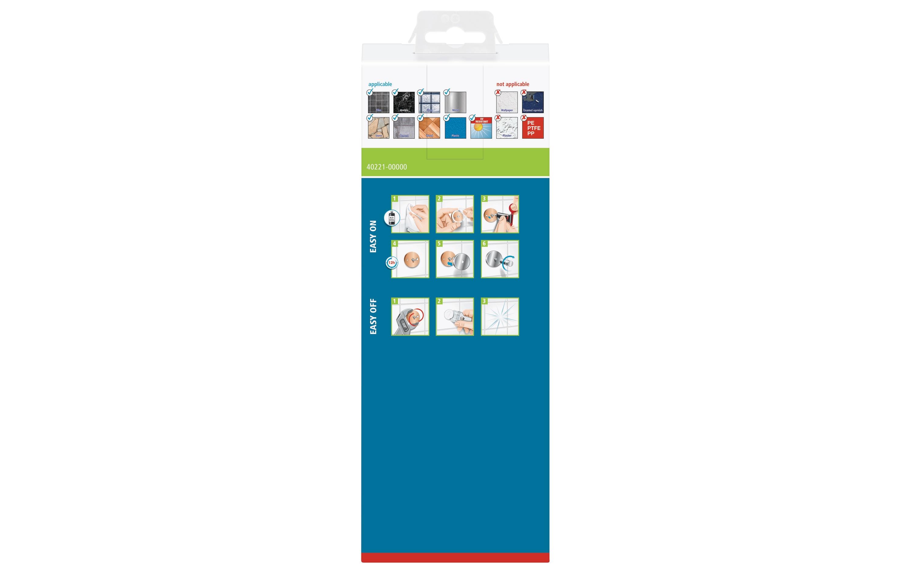 tesa Ablagekonsole Baath ohne Bohren, Silber