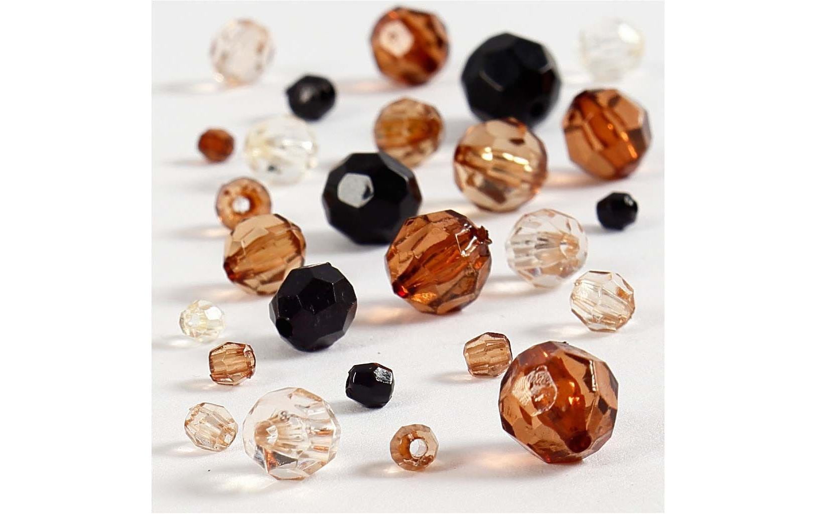 Creativ Company Facettenperlen 4-12 mm Braun, 170 Stück Creativ Company Facettenperlen 4-12 mm Braun, 170 Stück