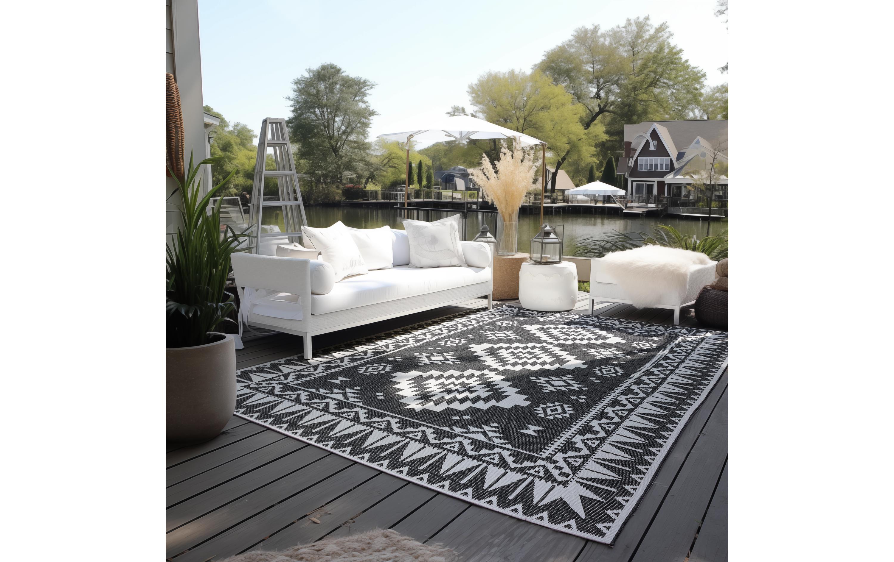 Elle Decoration Teppich Dynamic 120 x 170 cm, Black