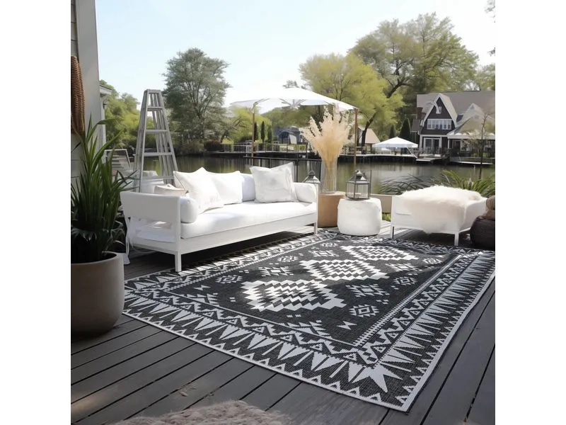 Elle Decoration Teppich Dynamic 120 x 170 cm, Black