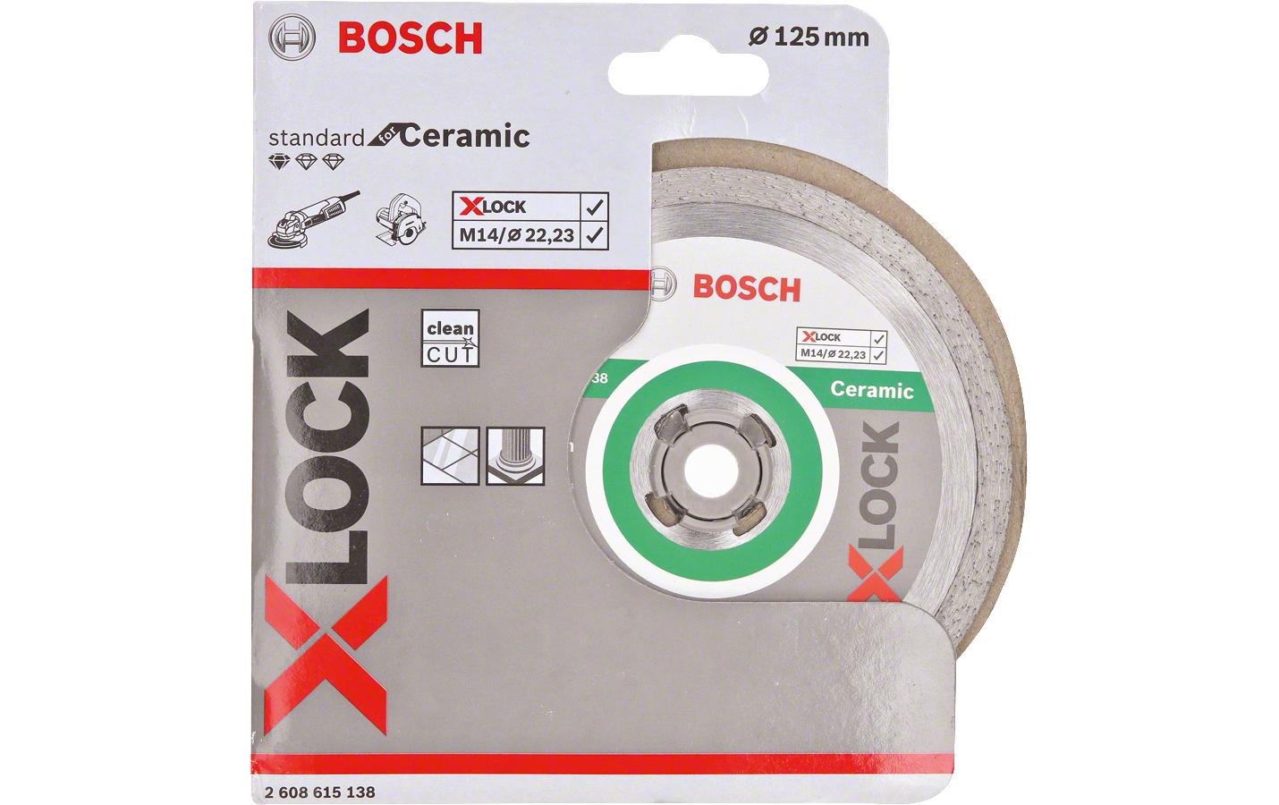 Bosch Professional Diamanttrennscheibe X-LOCK Standard Ceramic 125 mm