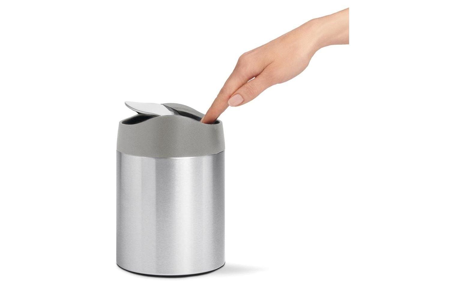 Simplehuman Abfalleimer 1.5 l, Silber