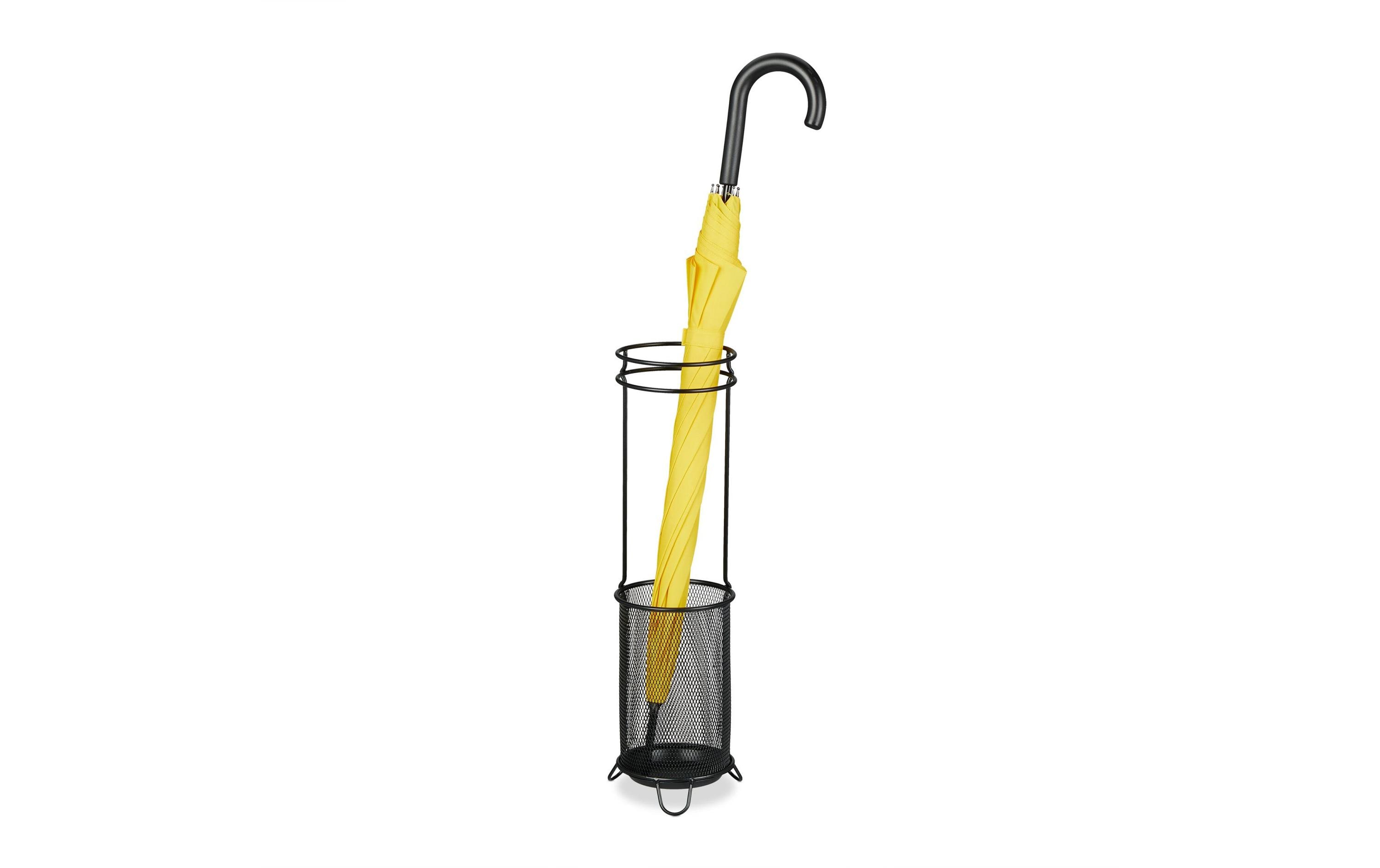 relaxdays Schirmständer rund Schwarz