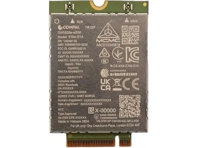 Dell DW5826E Internes WWAN 600 Mbps