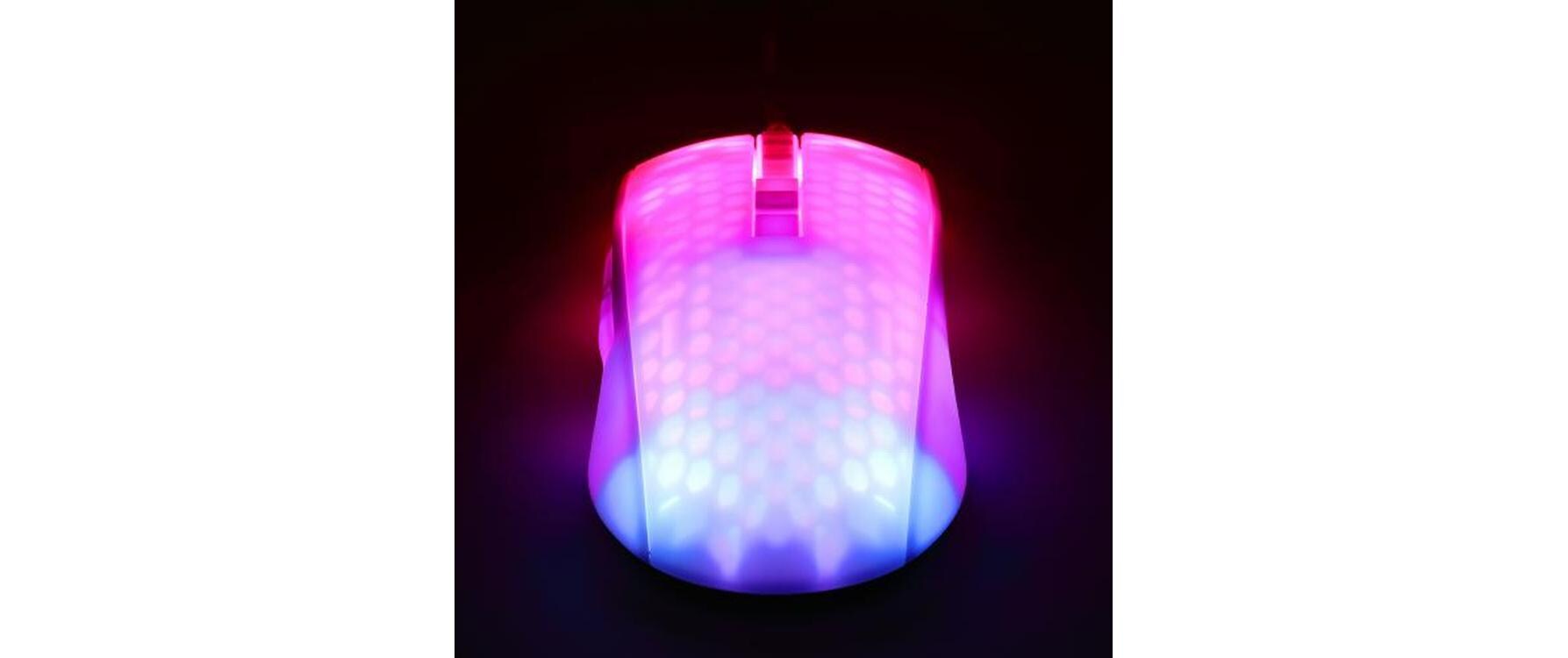 DELTACO Gaming-Maus GAM-144-W Weiss/Trasparent