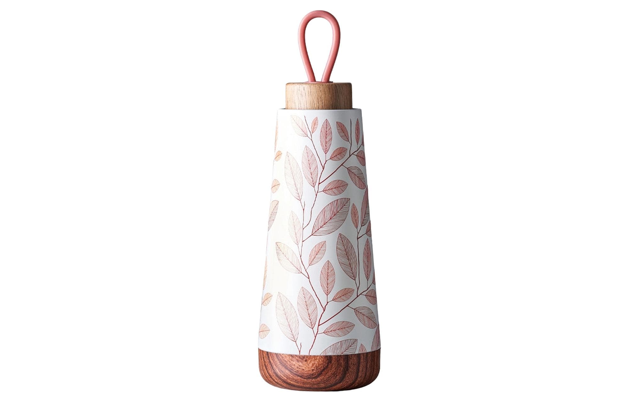 BioLoco Thermosflasche Loop M-Terracotta leaves 350 ml, Braun/Weiss