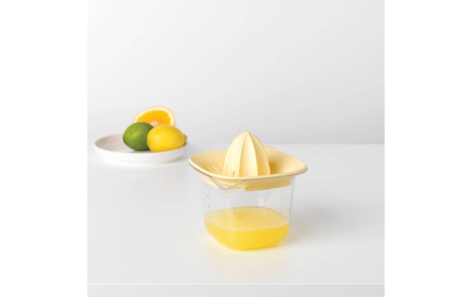 Brabantia Zitruspresse Tasty+ mit Messbecher, Vanilla Yellow