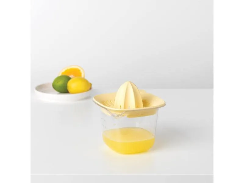 Brabantia Zitruspresse Tasty+ mit Messbecher, Vanilla Yellow