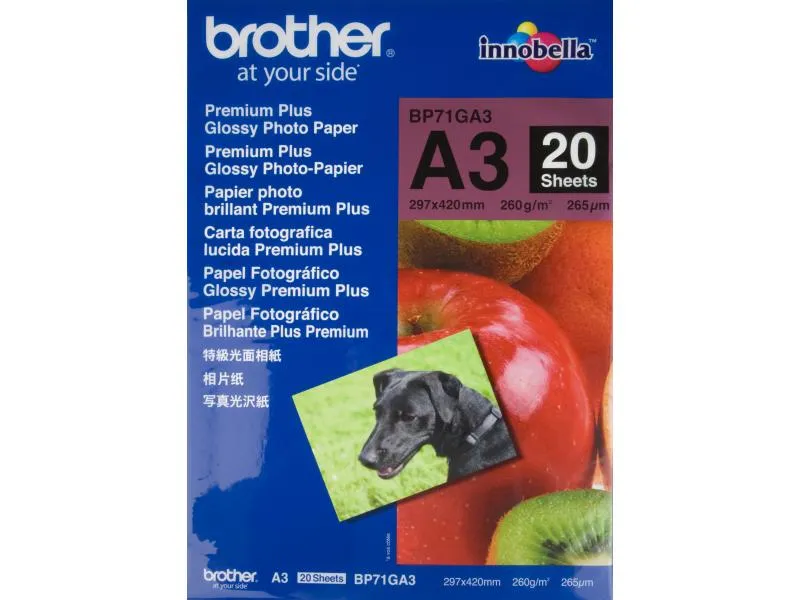 Brother Fotopapier A3 260 g/m² 20 Stück Brother Fotopapier A3 260 g/m² 20 Stück