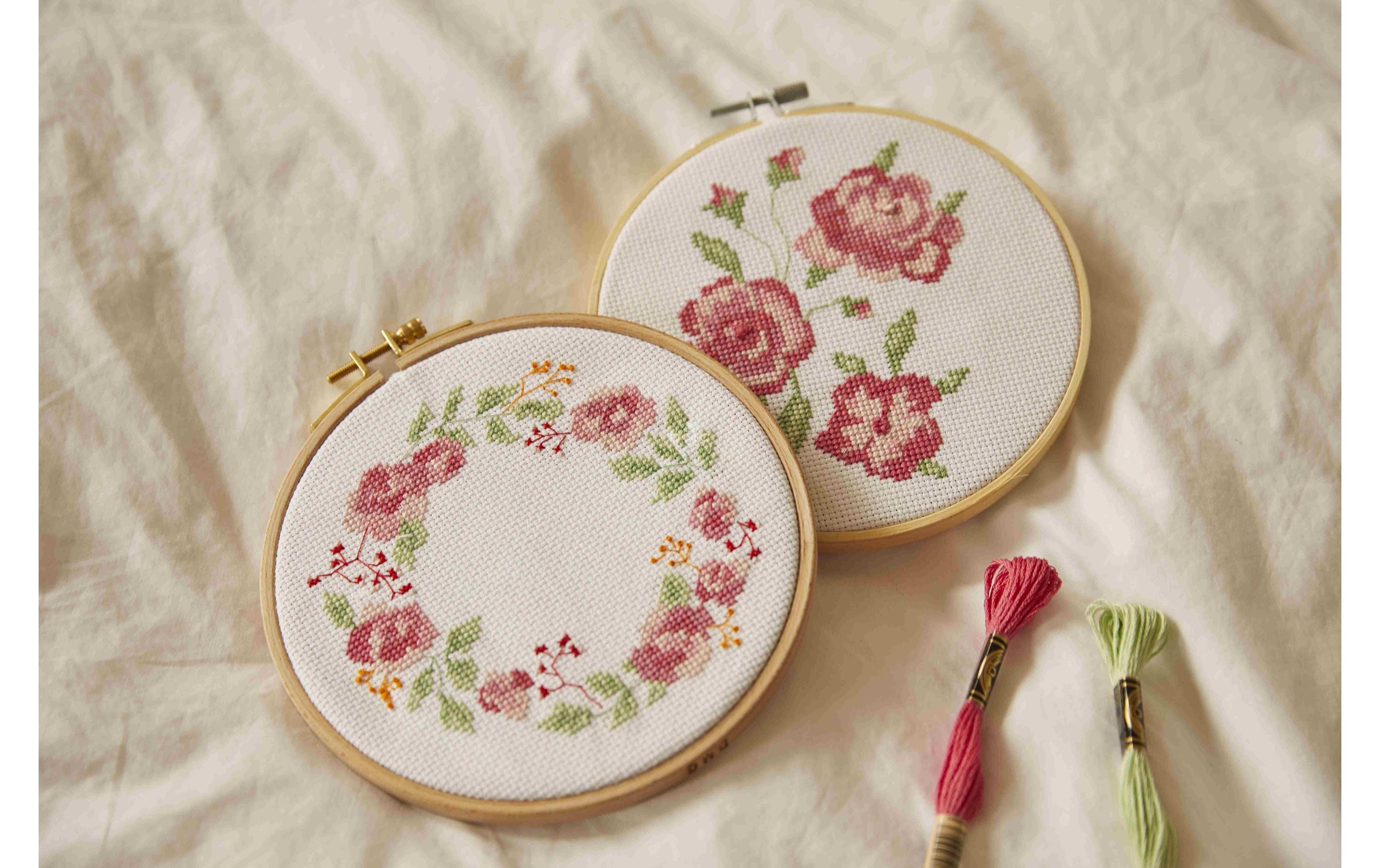 DMC Stickset Mindful Making Duo Rosenduft, Ø 15.7 cm DMC Stickset Mindful Making Duo Rosenduft, Ø 15.7 cm